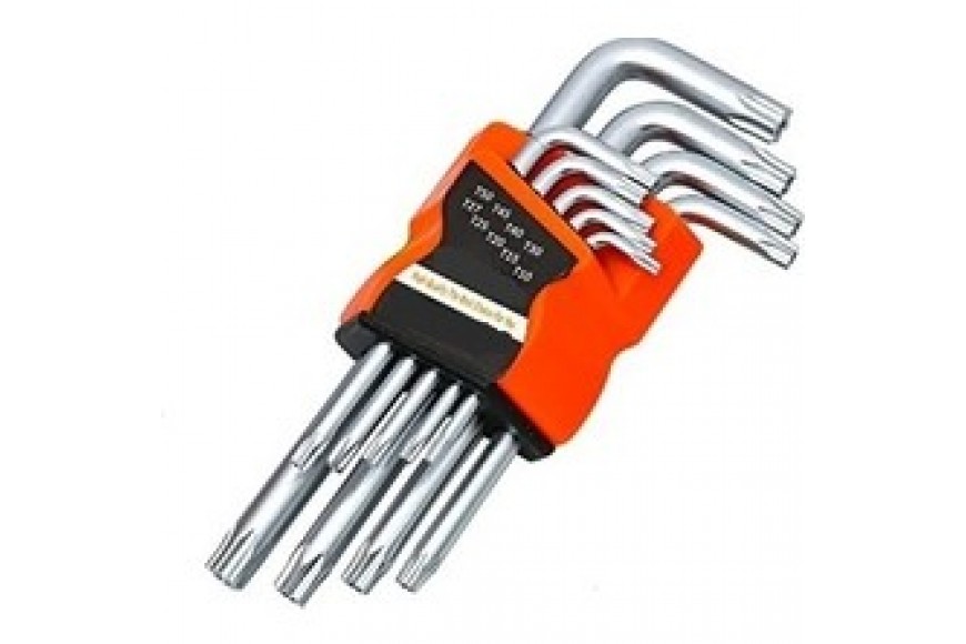NİKEL KAPLI KISA TORX ANAHTAR SETİ 9 PARÇA