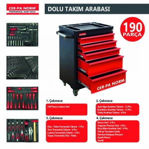 190 PARÇA DOLU TAKIM ARABASI