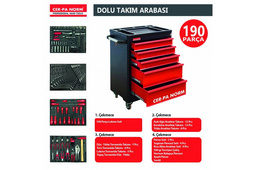 190 PARÇA DOLU TAKIM ARABASI