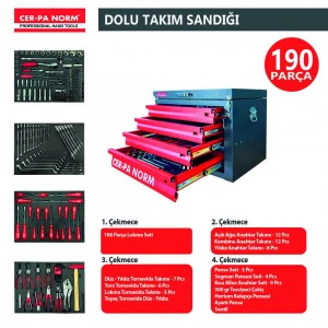 190 PARÇA DOLU TAKIM SANDIĞI